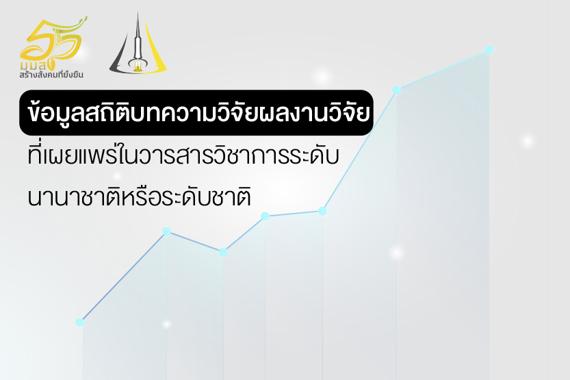 ข้อมูลสถิติบทความวิจัยผลงานวิจัย